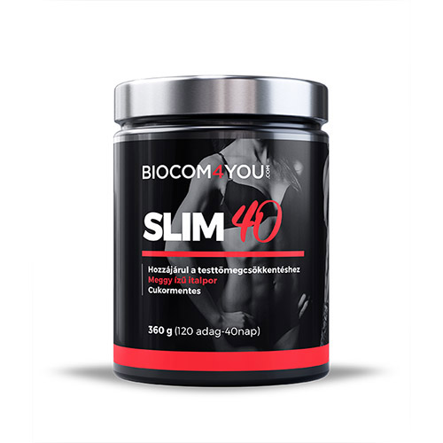 Biocom Slim 40 meggy ízű italpor – 360g