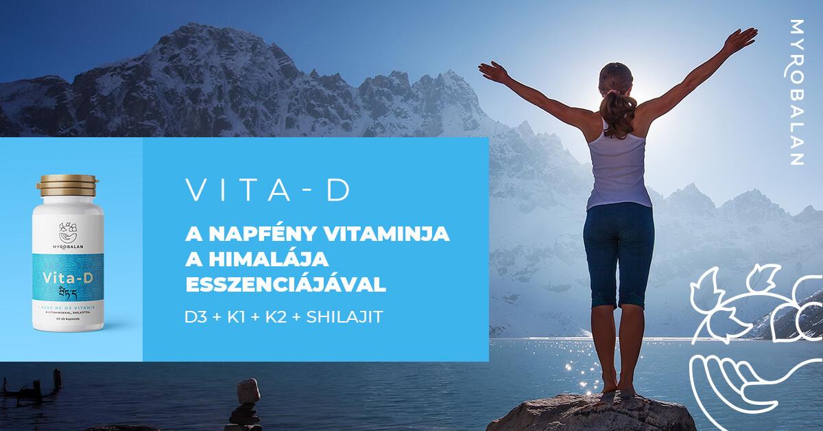 Myrobalan Vita-D 4000 NE D3-vitamin K1+K2 vitaminokkal és shilajittal - 60db