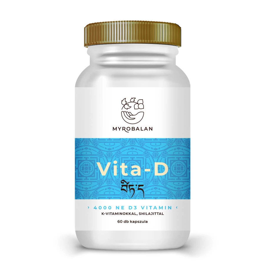 Myrobalan Vita-D 4000 NE D3 vitamin K1+K2 vitaminokkal és shilajittal - 60db