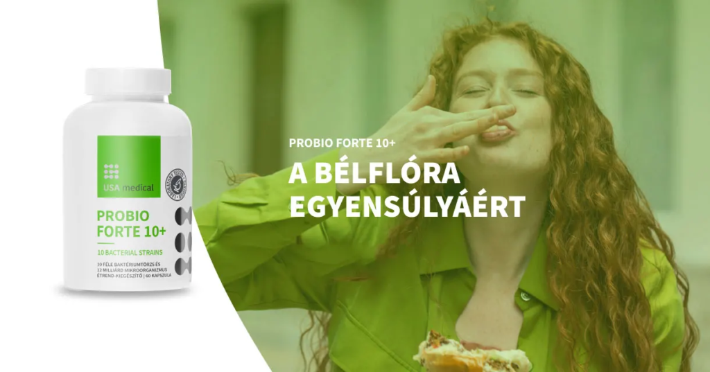 USA Medical Probio Forte 10+ probiotikum kapszula - 60db