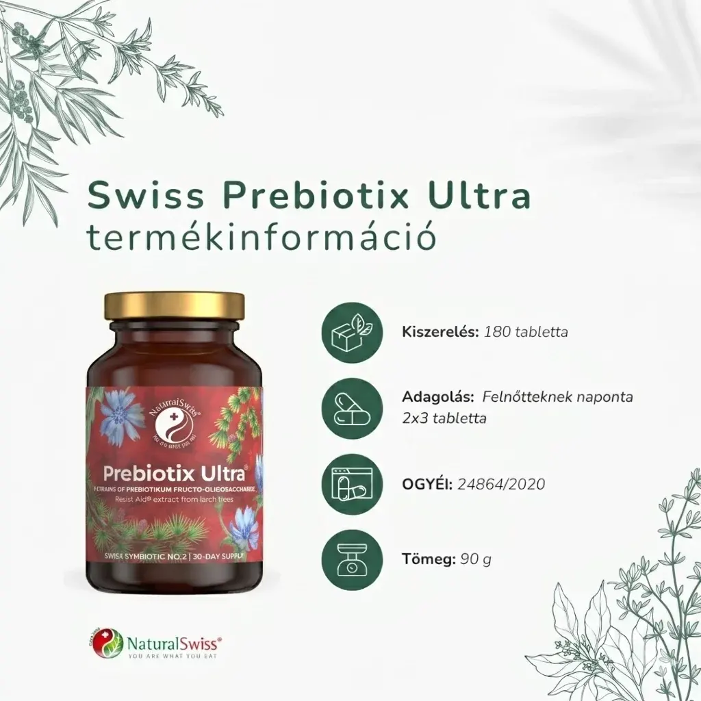NaturalSwiss Prebiotix Ultra prebiotikum - 90db NaturalSwiss Prebiotix Ultra prebiotikum - 90db