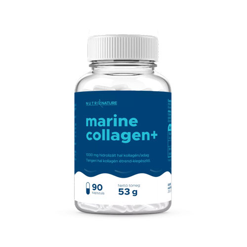 Nutri Nature Marine Collagen+ hidrolizált tengeri halkollagén kapszula - 90db Nutri Nature Marine Collagen+ hidrolizált tengeri halkollagén kapszula – 90db