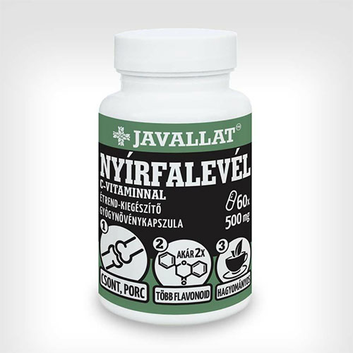 Javallat Nyírfalevél C-vitaminnal - 60db Javallat Nyírfalevél C-vitaminnal - 60db