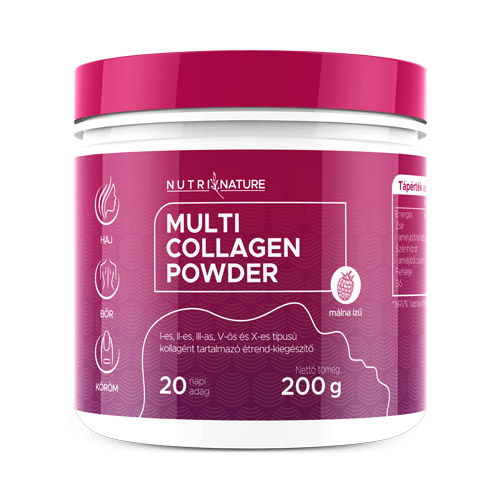 Nutri Nature Multi Collagen por málna ízű - 200g