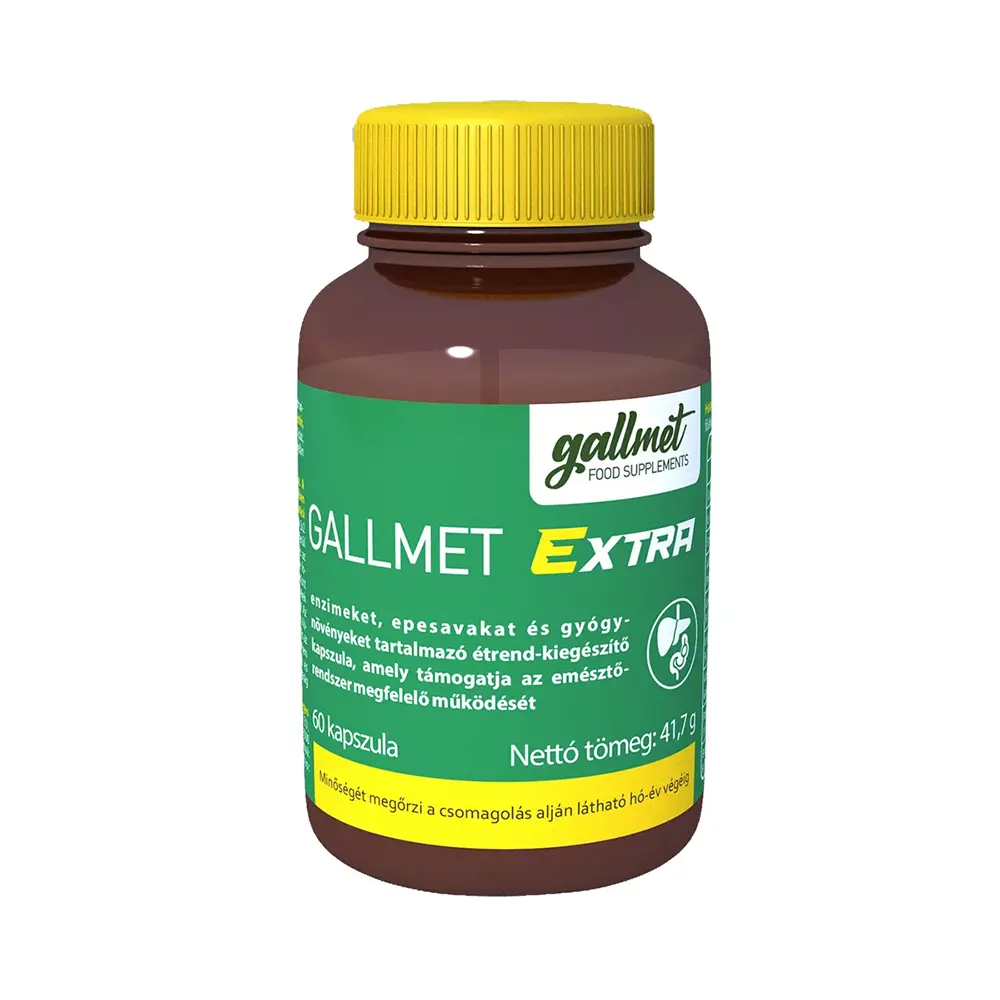 Gallmet Extra epesav enzim és gyógynövény kapszula - 60db