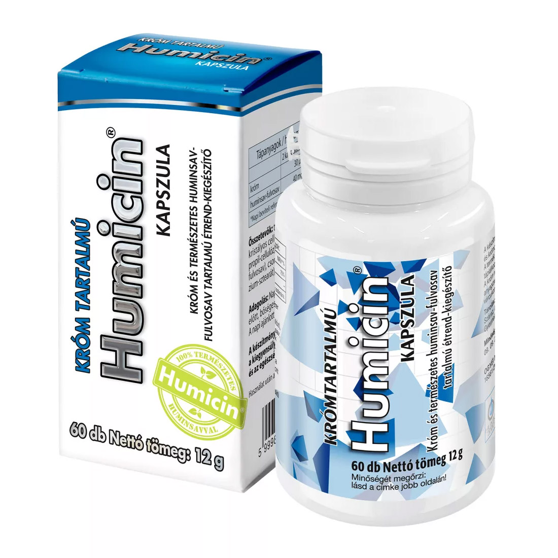 Humicin huminsav tartalmú kapszula krómmal - 60db
