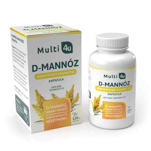 Multi 4U D-mannóz kapszula aranyvessző kivonattal - 120db