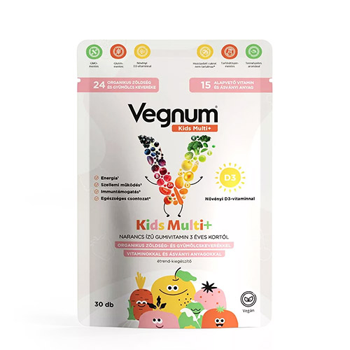 Vegnum Kids Multi+ gumivitamin gyerekeknek - 30db