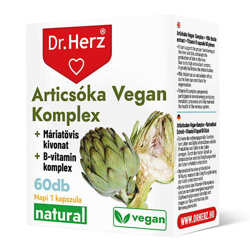 Dr. Herz Articsóka Vegán Komplex máriatövis kivonattal - 60db