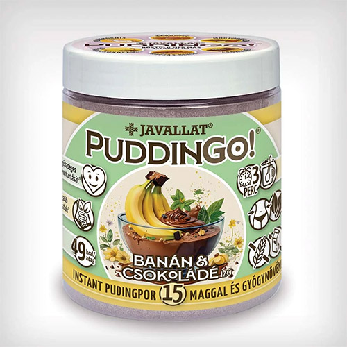 Javallat PuddinGo! Banán és csokoládé ízű instant pudingpor - 300g
