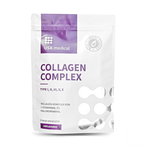 USA Medical Collagen Complex natúr kollagén por - 240g