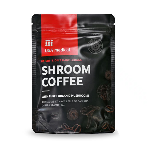 USA Medical Gomba kávé 100% arabikával és 3 féle organikus gombakivonattal - 72g USA Medical Gomba kávé 100% arabikával és 3 féle organikus gombakivonattal - 72g