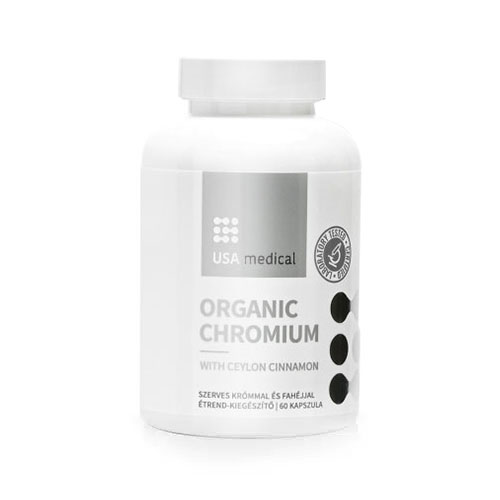 USA Medical Szerves króm kapszula ceyloni fahéjjal - 60db