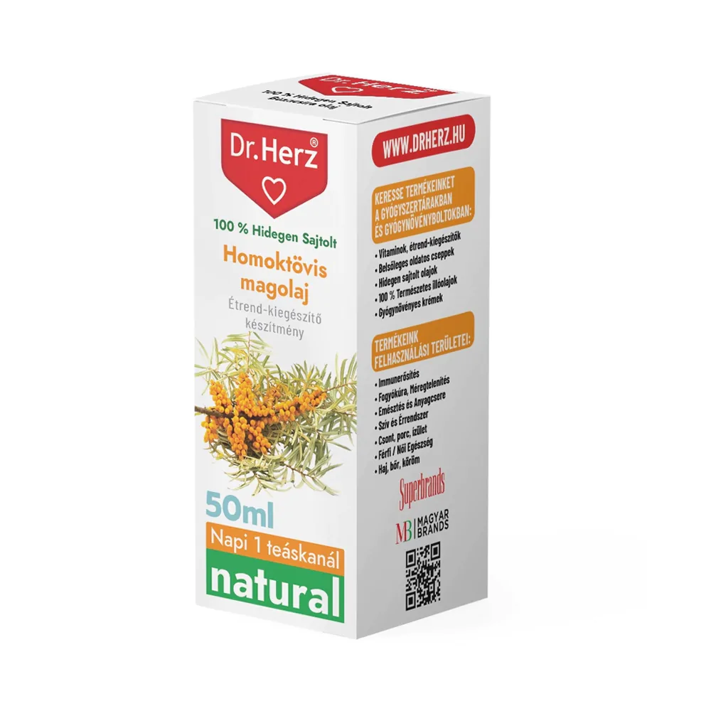 Dr. Herz Hidegen sajtolt homoktövismag olaj - 50ml