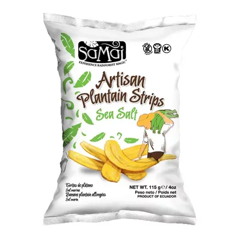 SaMai Artisan Plantain Strips tengeri sós - 115g SaMai Artisan Plantain Strips tengeri sós - 115g
