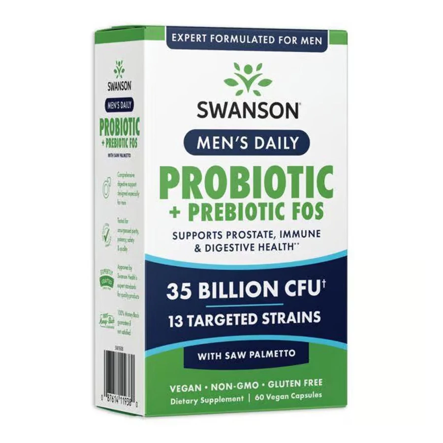 Swanson Men's Daily Probiotikum férfiaknak - 60db Swanson Men's Daily Probiotikum férfiaknak - 60db
