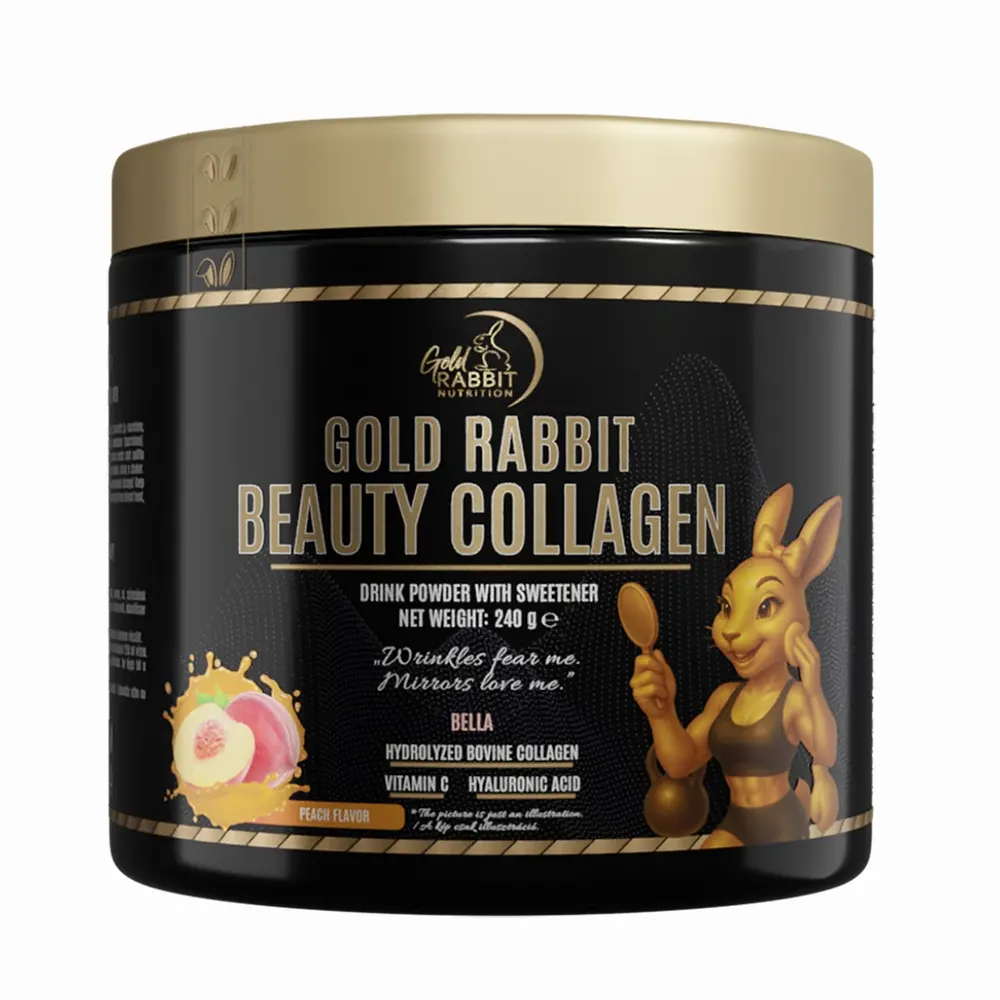 Gold Rabbit Beauty Collagen hidrolizált marhakollagén italpor hialuronsavval - 240g