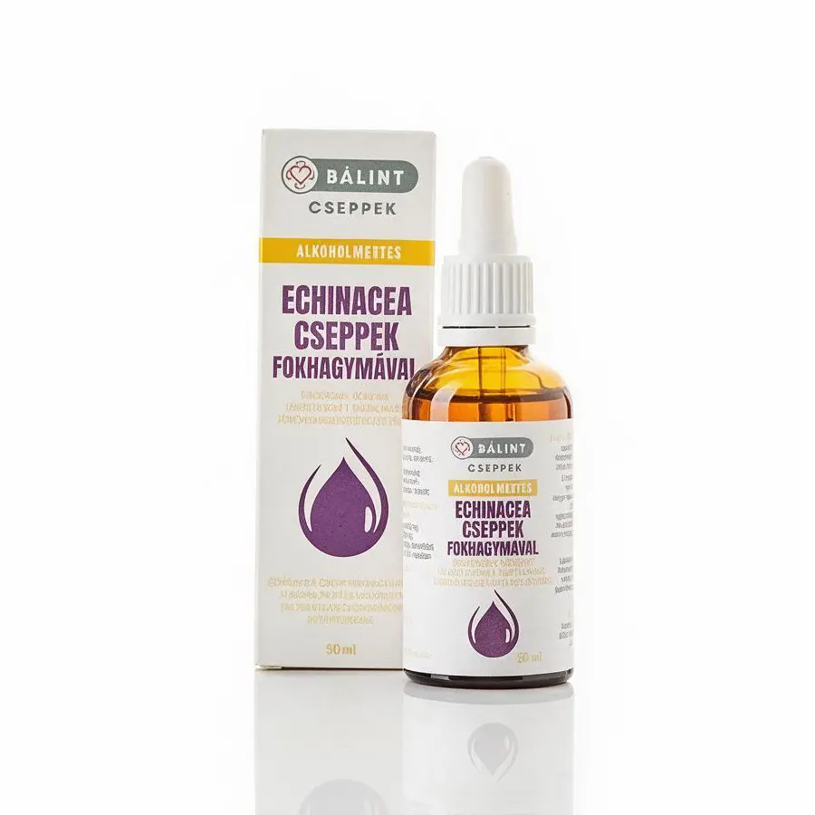 Bálint Cseppek Alkoholmentes Echinacea cseppek fokhagymával - 50ml