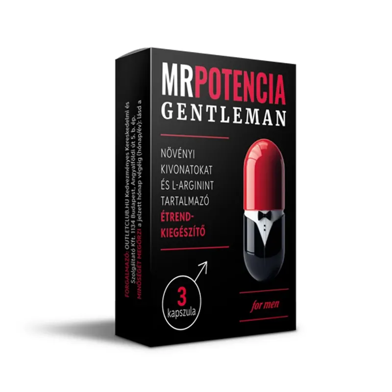 MrPotencia Gentleman étrend-kiegészítő kapszula férfiaknak - 3db