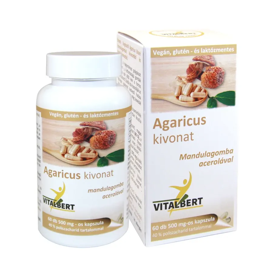 Vitalbert Agaricus mandulagomba kivonat kapszula - 60db